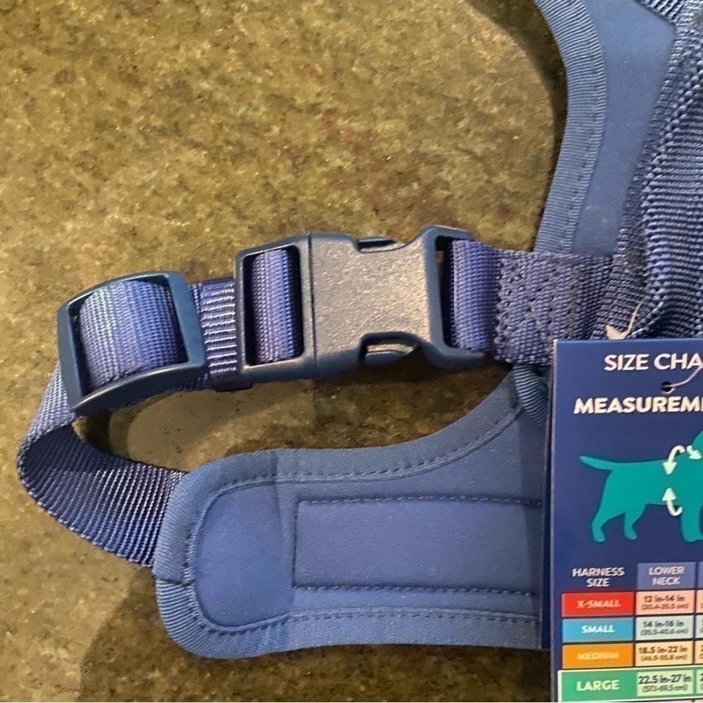 Top Paw harness for DOGS: Size L in a rich blue colour and adjustable comfort - Picture 7 of 11